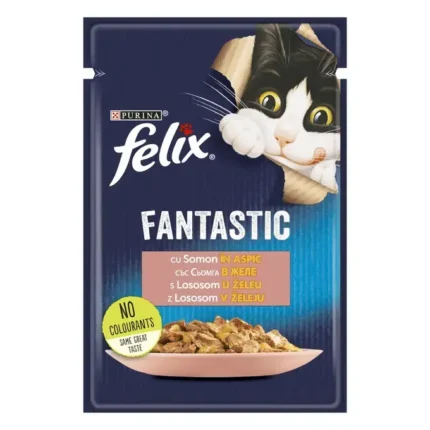 Purina Felix Fantastic пауч за котки със сьомга 85 гр