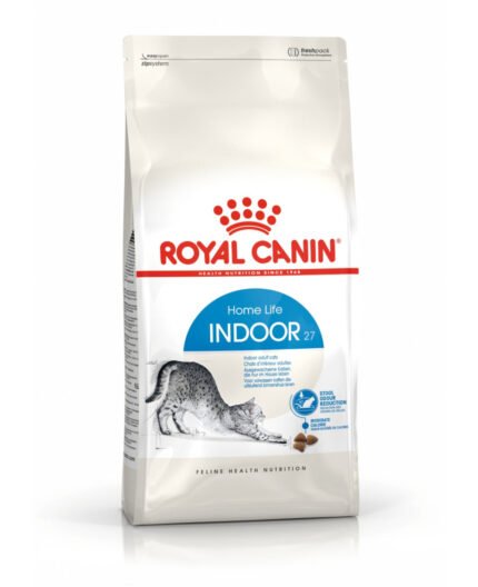 Royal Canin Indoor 27 суха храна за котки живеещи изцяло в домашни условия, 2 кг.