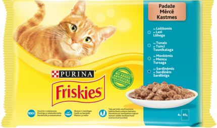 Purina Friskies паучове за котки с риба в сос, 4х85 гр.