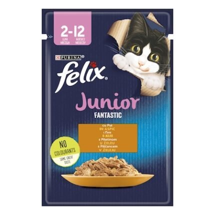 Purina Felix Junior пауч за малки котенца с пилешко месо, 85 гр.