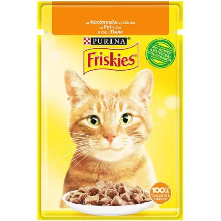 Purina Friskies пауч за котки с пилешко месо в сос, 85 гр.