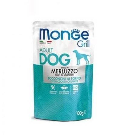Monge  Grill Chunkies Cod Fish пауч хапки на грил с треска 150 гр