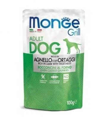 Monge  Grill Chunkies Lamb and Vegetables пауч хапки на грил с агнешко и зеленчуци, 150 гр