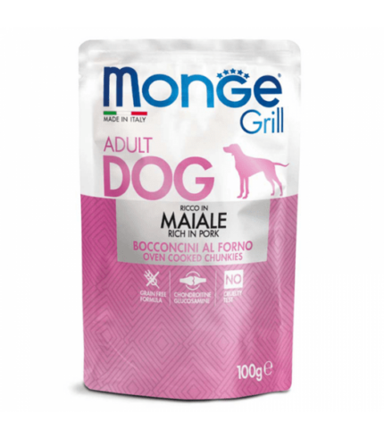 Monge  Grill Chunkies pork пауч хапки на грил със свинско, 150 гр