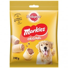 Pedigree Markies Original лакомство за кучета с три различни вкуса, 150 гр.