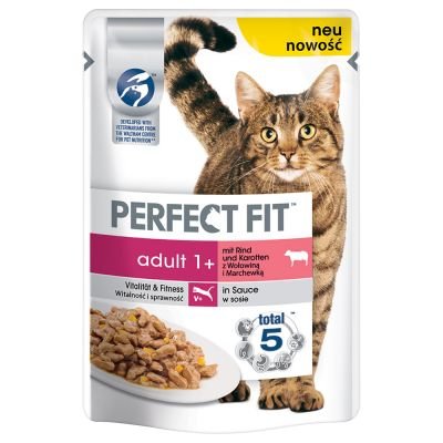 Perfect Fit Indoor пауч за котки с говеждо в сос, 85гр