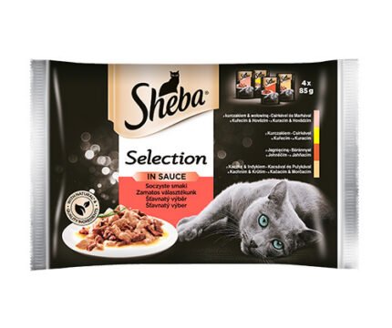 Sheba Selection паучове за котки месно меню 4х85 гр.