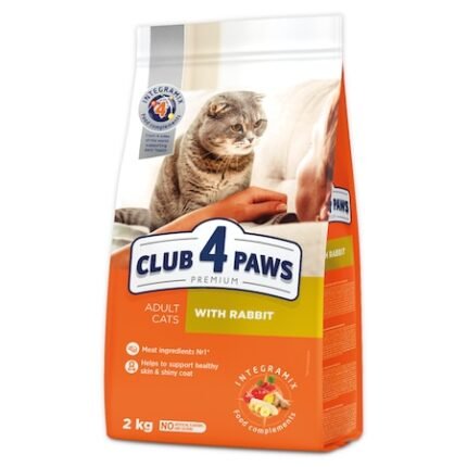 Club 4 Paws Adult Rabbit суха храна за котки със заек, 2 кг.