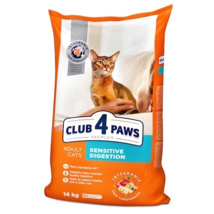 Club 4 Paws Sensitive Digestion храна за котки с чувствителен стомах, 14 кг.