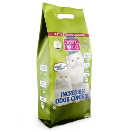 Растителна постелка за тоалетна Crystal Cat Incredible Odor Control, 5л