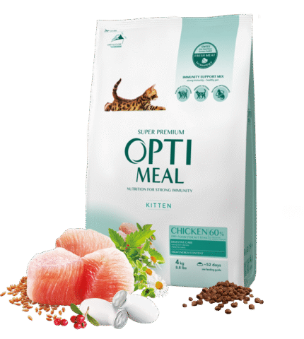 Opti Meal Kitten Chicken храна за подрастващи котки с пиле различни разфасовки