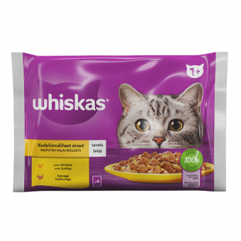 Whiskas Poultry Feasts In Jelly паучове за котка птиче меню в желе, 4х85 гр.