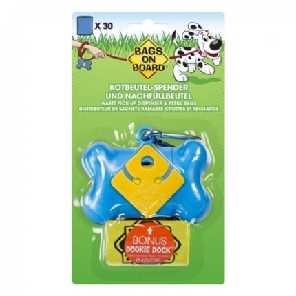 Bags on Board диспенсер за торбички с форма на кокал, тюркоаз - съдържа 30 бр. торбички