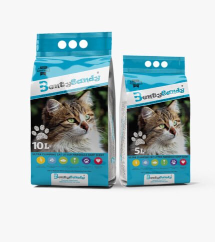 Бентонитна котешка тоалетна Benty Sandy с аромат на марсилски сапун, 5 л - около 4.4 кг