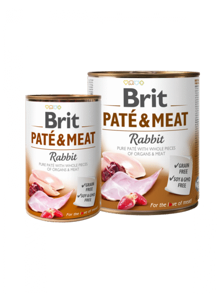 BRIT PATÉ & MEAT RABBIT чист пастет за кучета със заек, 0.400 гр.