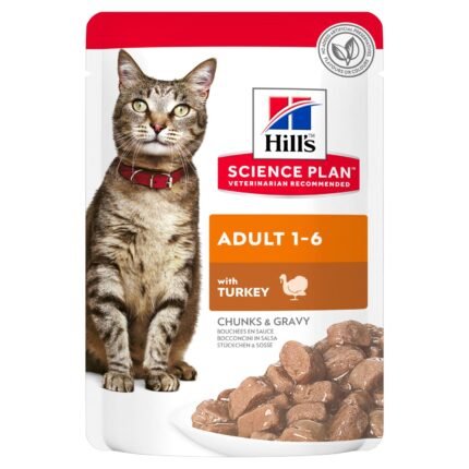 Hills Science Plan Adult пауч за котки с пуешко, 85 гр.
