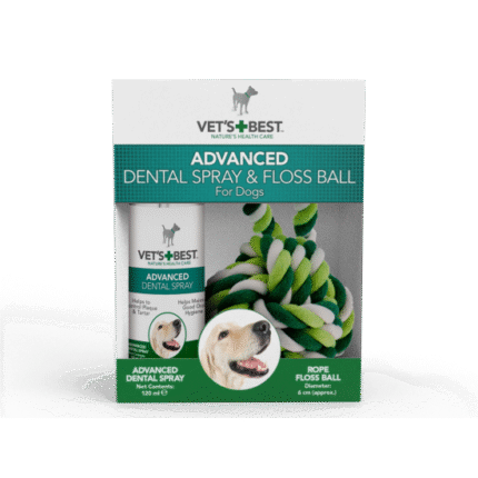 Vet's Best Advanced дентален спрей 120мл. + топка-въже за кучета
