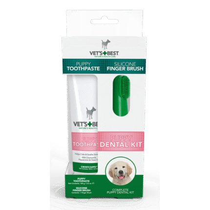 Vet`s Best Puppy Dental Kit комплект за малки кученца - паста + четка напръстник, 100гр