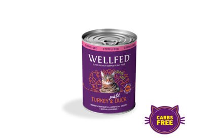 Wellfed Sterilised консерва за кастрирани котки с пуйка и патица, 400 гр.