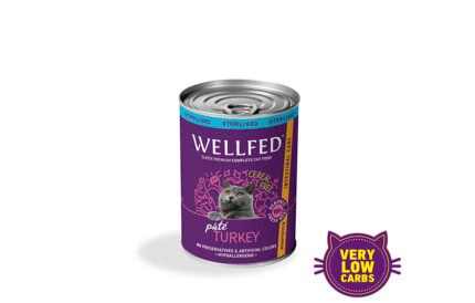 Wellfed Sterilised консерва за кастрирани котки с пуйка, 400 гр.
