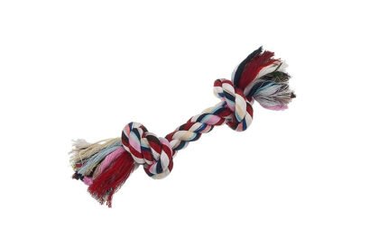 Pet Interest Cotton Toy играчка от памучно въже с два възела, 20мм х 28см