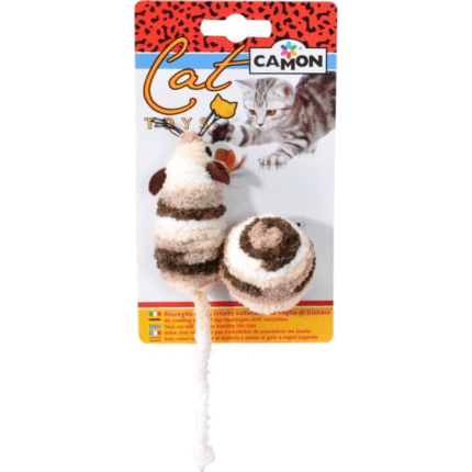 Играчка за котка Camon топка и мишка от плат