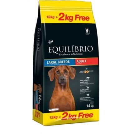 Equilibrio Adult Dog Large Breeds храна за кучета от едри породи 12 + 2 кг