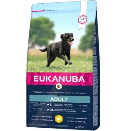 Eukanuba Large Breed Adult храна за кучета от големи породи с пиле 12 кг