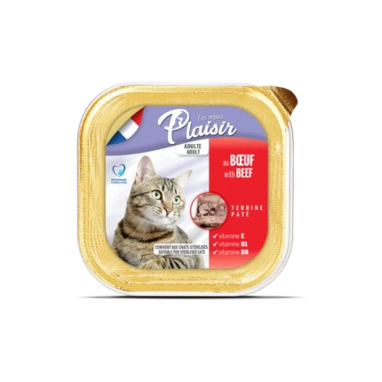 Plaisir Pate пастет за котки с телешко, 100 гр.