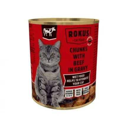 Rokus Beef in Gravy консерва за котки с говеждо, 810 гр.