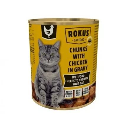 Rokus Chicken in Gravy консерва за котки с пиле, 810 гр.