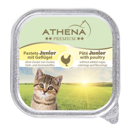 Athena Junior пастет за подрастващи котки с птици, 100 гр