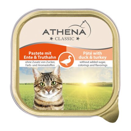 Athena пастет за котки с патешко и пуешко, 100 гр