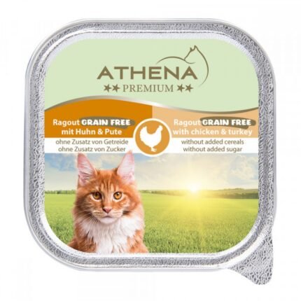 Athena Grain Free беззърнен пастет за котки с пиле и пуйка, 100 гр