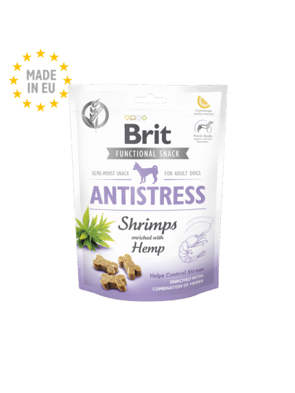 Brit Dog Snack Antistress антистрис лакомство за кучета със скариди иконоп, 150 гр.