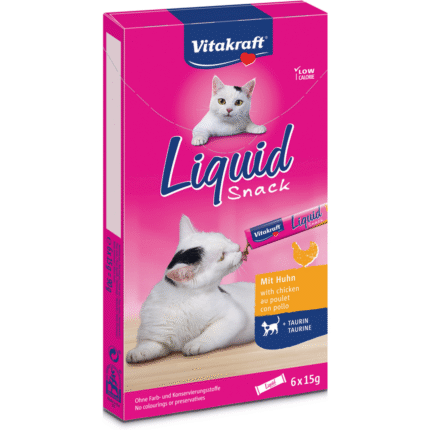 Vitakraft Liquid Snack течен снакс за котки с пиле и таурин, 6х15 гр.