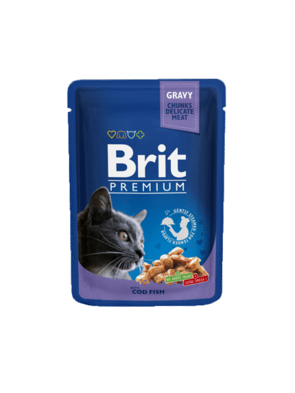 Brit Cat Adult Cod Fish пауч за котки с риба треска в сос, 100 гр
