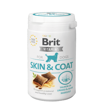 Brit Skin & Coat витамини за кучета за здрава кожа и козина, 150гр