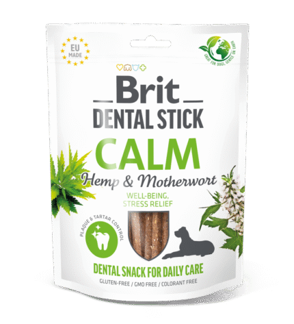 Brit Dental Stick Calm дентално лакомство за куче с коноп и дяволска уста, 7 бр