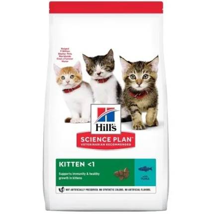 Hills Science Plan Kitten храна за подрастващи котенца с риба тон, 0.300 гр.