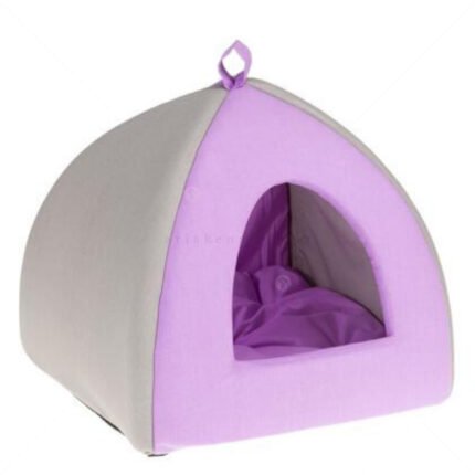Ferplast Tipi Medium къщичка от памучен плат тип иглу, лилава, 42х42х36