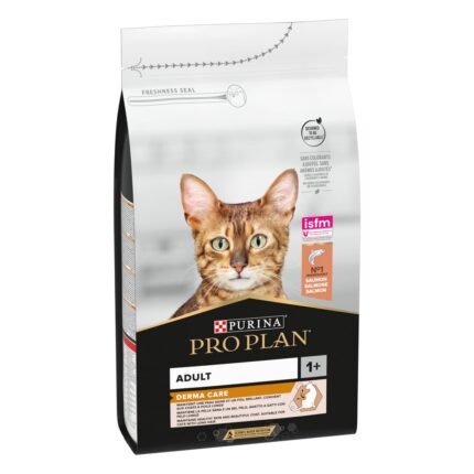Purina Pro Plan Derma Care Adult храна за котки със сьомга за здрава кожа и лъскава козина 10 кг