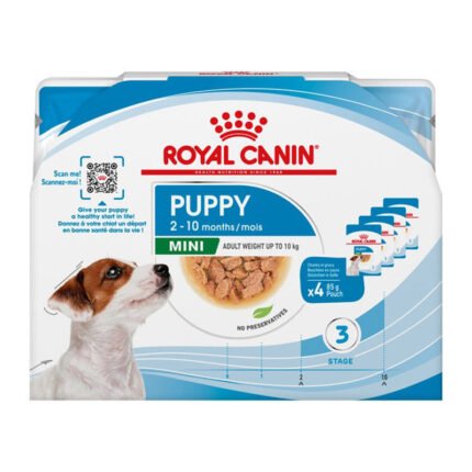 Royal Canin Mini Puppy паучове за подрастващи кучета от дребни породи - от 2 до10 месеца, 4х85 гр