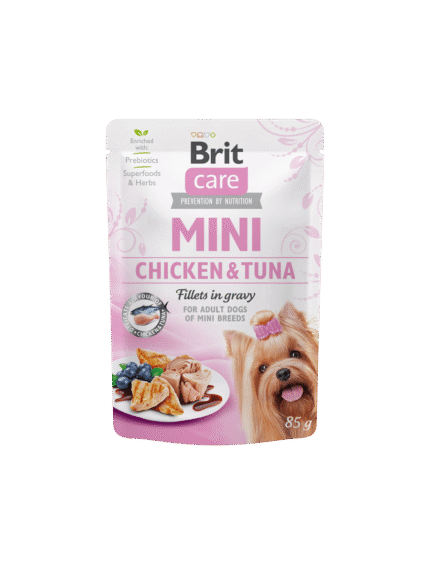 Brit Care Mini Chicken & Tuna пауч за кучета мини породи с пиле и риба тон, 85 гр