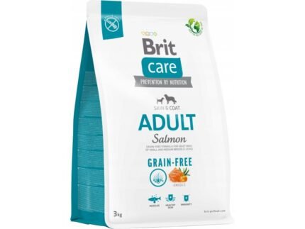 Brit Care Dog Grain free Skin&Coat Суха храна за кучета от малки и средноголеми породи със сьомга