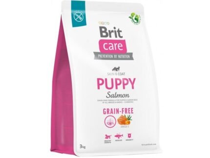 Brit Care Puppy Grain Free Skin&Coat суха храна за подрастващи кучета със сьомга и картофи 3 кг