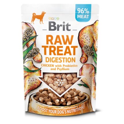 Brit Raw Treat Digestion сурово лакомство за кучета с пиле, пробиотици и псилиум, 40 гр