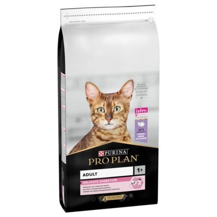 Purina Pro Plan Delicate Digestion храна за котки с чувствителна храносмилателна система с пуешко 10 кг