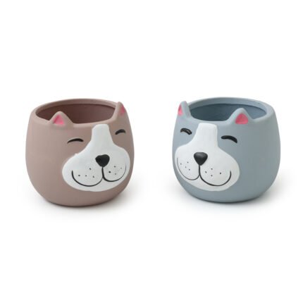 Трева за котки в керамична саксия