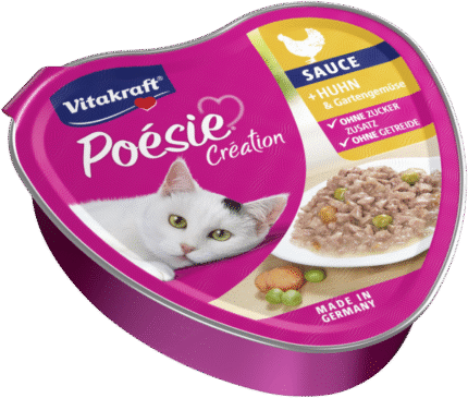 Vitakraft POÉSIE консерва Сърце ПИЛЕ с градински зеленчуци – хапки в сос 85гр